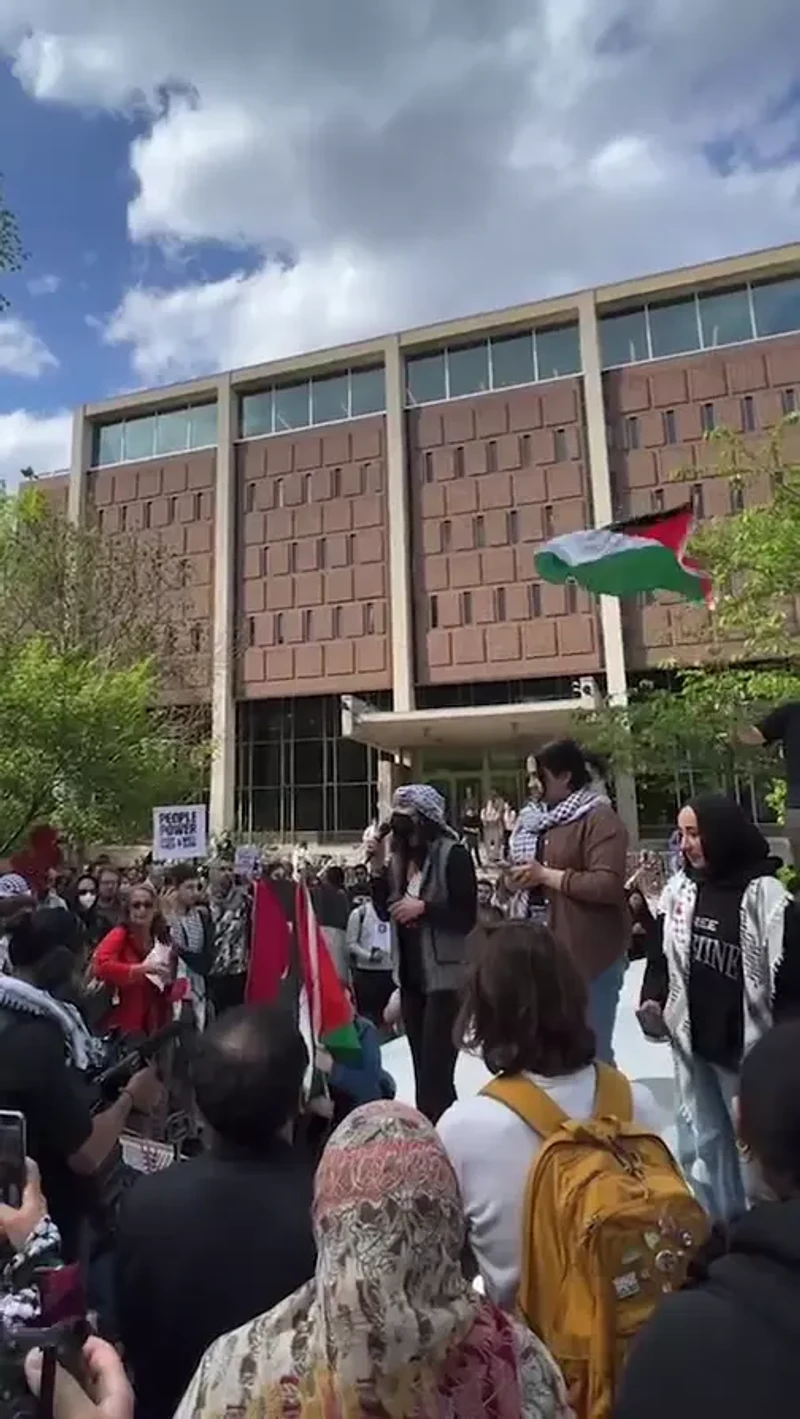 Cece Sadek at pro-Hamas Encampment at Penn in 2024.mp4 _#14